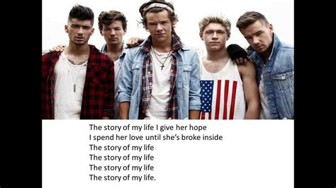 One Direction Story Of My Life Lyrics Pictures Youtube