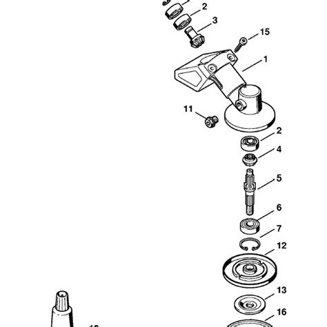 Stihl FSE 65 Electric Trimmer (FSE 65) Parts Diagram, Gear head