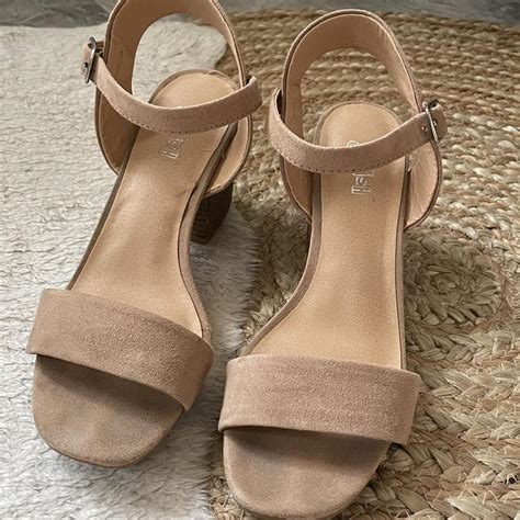 Nude Sandal Block Heels By Brash Fits A Depop