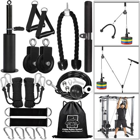 Buy Weight Cable Pulley System Gym Diy Pulley Cable Machine Attachment