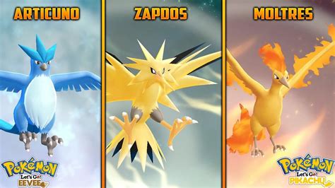 Localización 3 AVES LEGENDARIAS ARTICUNO ZAPDOS y MOLTRES Pokémon