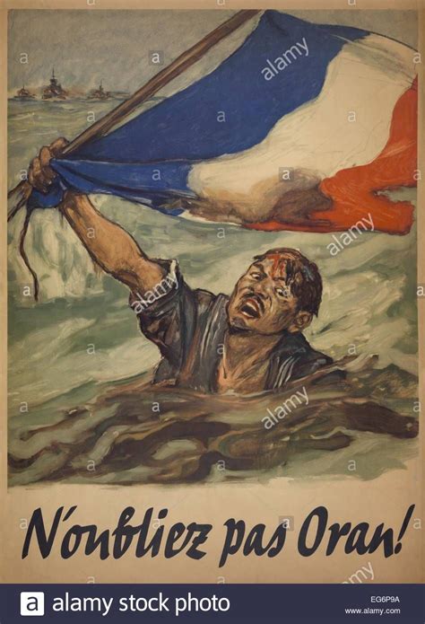 French Vichy World War 2 Poster N Oubliez Pas Oran Remember Oran