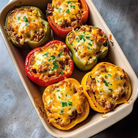 Ground Beef Stuffed Peppers Recipe