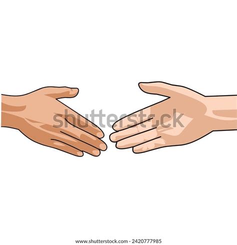 Cartoon Image Hands Shaking Hands Vector Stock Vector (Royalty Free ...