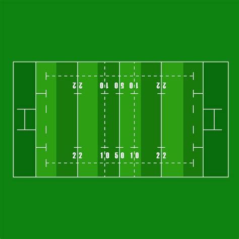 premium vector flat green rugby field top view  rugby field