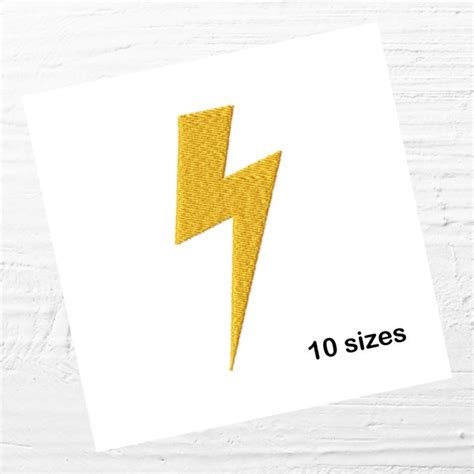 Lightning Bolt Embroidery Download Etsy