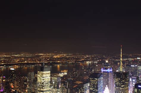 New york,skyline,night,long exposure,new york city skyline - free image ...