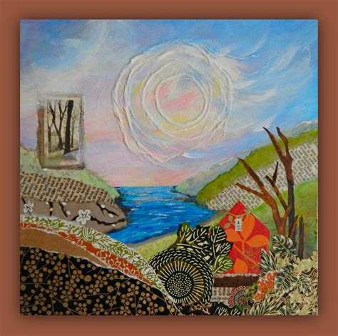 Mixed Media Landscape Collage Landscape Painting Heritage