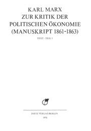 MEGA² II 3 3 Karl Marx Zur Kritik Der Politischen Ökonomie