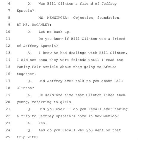 Newly Released Jeffrey Epstein Court Files Exposes Bill Clinton