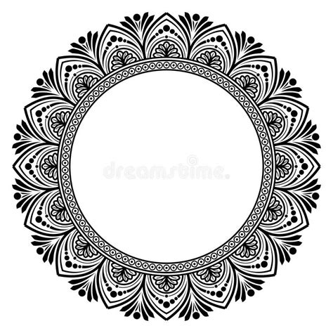 Circular Pattern In The Form Of A Mandala Stock Illustration