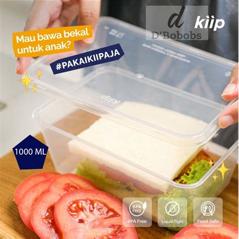 1000ml 10 Pcs Kiip Thinwall Food Container Kotak Makan Box Plastik