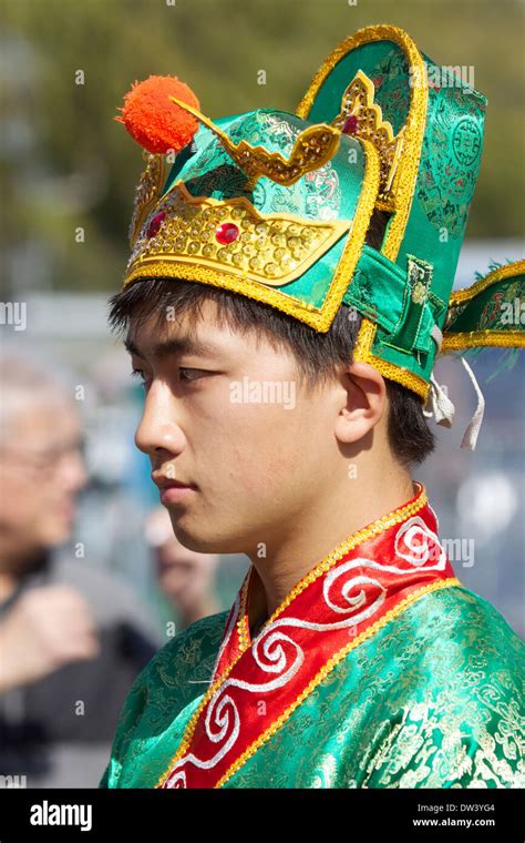 Vietnamese Men In Traditional Costume And Dress Celebrate The Lunar New