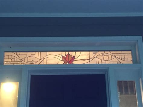 Transom window over front door
