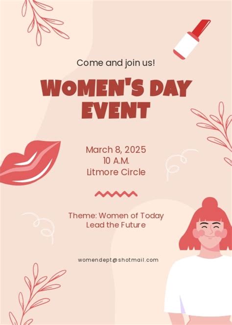 Free 2024 Womens Day Invitation Templates And Examples Edit Online