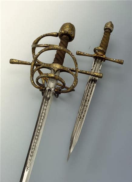 Rapier Ceremonial Weapons Set Composed Of Rapier And Dagger Martinez