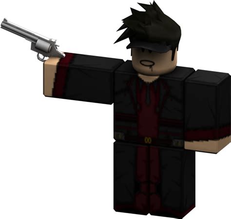 Download Rendered Revolver Roblox Man With Gun Full Size Png Image Pngkit