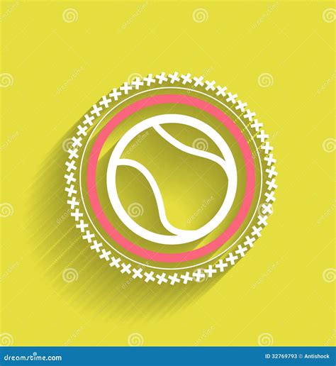 Vector Tennis Ball Icon Flat Modern Icon Stock Vector Illustration Of