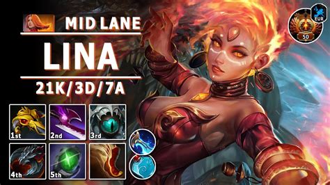 Lina Mid Lane C Pos Lina Guide Dota Immortal Gameplay