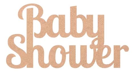 Letrero Decorativo Baby Shower Mdf 6mm Natural 80x40cm MercadoLibre