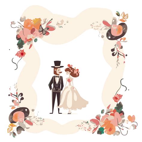 Fronteiras De Casamento Vetor Png Clipart De Adesivo Moldura Floral