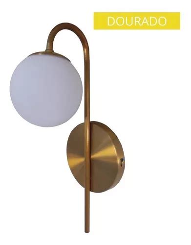 L Mpara Candelabro Led De Pared Preludio De Parede Color Dorado