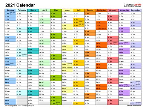 Template Excel 2021 Calendar With Week Numbers Printable | Free Letter ...