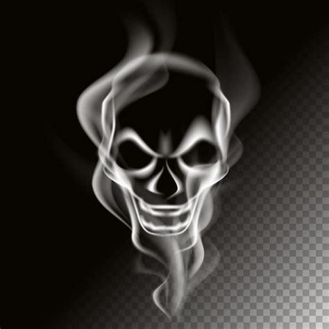 Humo En Forma De Calavera Vector Premium