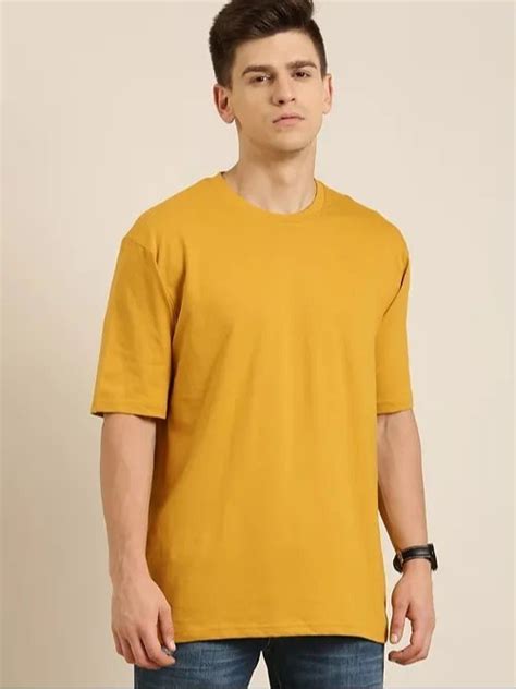 Round Men Oversized T Shirts Half Sleeves Plain At Rs Piece In