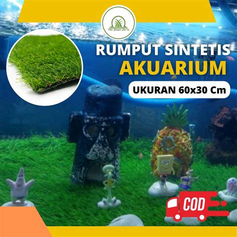 Jual Rumput Sintetis Aquascape Ukuran 60x30 Jenis Jepang Untuk Alas