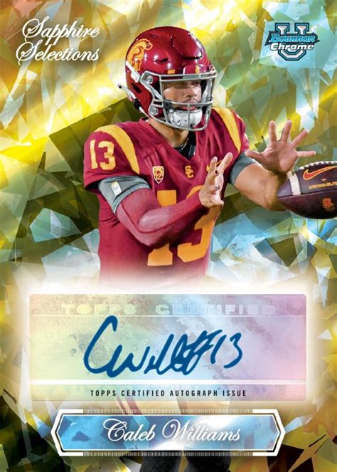 2023 Bowman Chrome University Sapphire Football Checklist