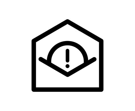 Mensaje Peligroso Icono Del Logotipo Del Vector De Error De Correo