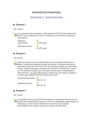 Actividad 3 Resolución de ejercicios MATEMÁTICAS FINANCIERAS UNIDAD