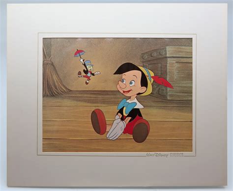 Pinocchio Vintage Disneyland Lithographic Print Id Octpinocchio18200