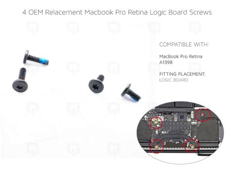 Genuine Screws for Macbook Pro MacBook Pro Retina A1398 Logic Board ...