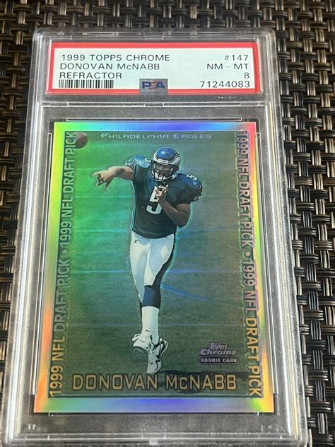 1999 Donovan McNabb Topps Chrome Refractor Rookie PSA 8 Rc Eagles EBay