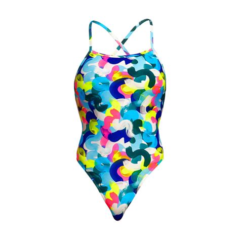 Funkita Womens Tie Me Tight One Piece Fks001l Brush It Off Ocean