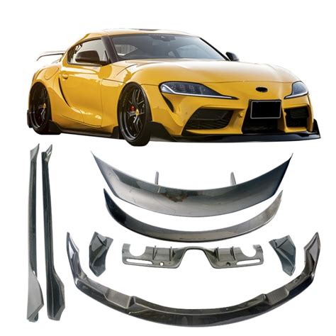 Aimgain Style Carbon Body Kit For Toyota Supra A90 2019 2020 Carbon Fiber Front Bumper Lip Rear