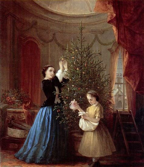 Decorating The Christmas Tree 1865 By Louis Lang American 1812 1893