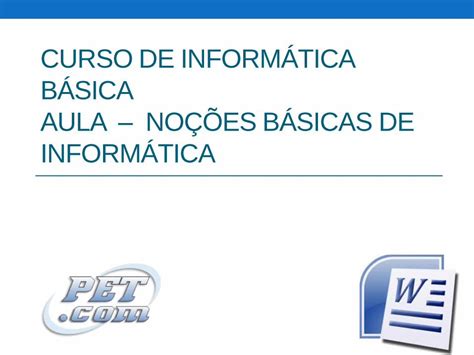 Pdf Noções Básicas De Informática Br · Cpu •É O Cérebro Do Computador