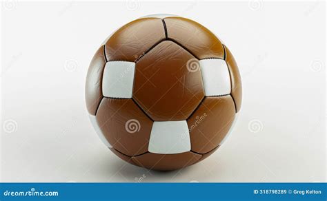 Soccer Ball With White And Black Stripes Stock Illustration