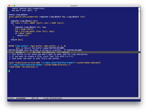 Github Fourierborland Blue Theme Emacs Theme Based On Borlandturbo