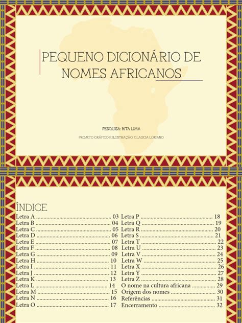 Nomes De Origem Africana - Pequeno Dicionário de Nomes Africanos | PDF | Família | África