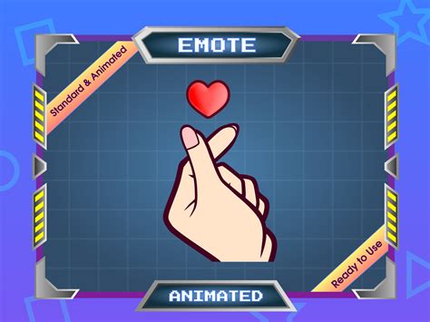 Animated Emote for Streamer Twitch Emote Discord Emote Finger Heart - Etsy