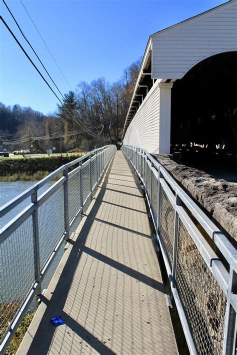 Pedestrian Walkway Along Philippi Covered Bridge Jon Dawson Flickr