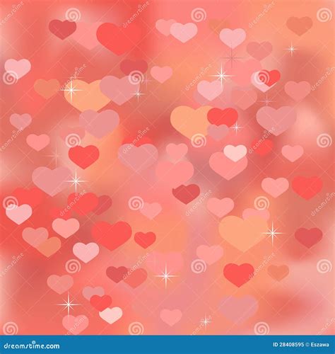 Abstract Valentine Background With Hearts Stock Vector Illustration