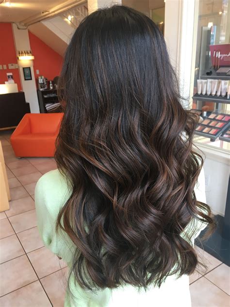 Subtle Caramel Balayage Black Hair Balayage Balayage Hair Dark