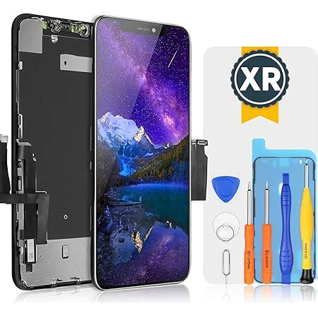 bokman Écran Tactile LCD pour iPhone XR Noir Vitre Tactile avec Kit de