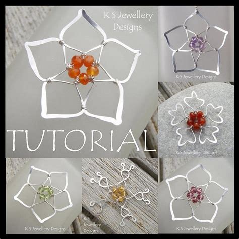 Wire Jewelry Tutorial Five Bead Flowers Step By Step Wire Etsy