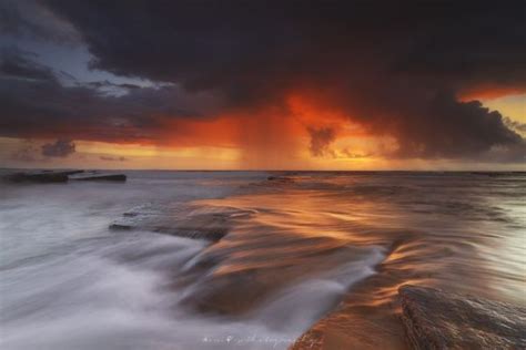 Wallpaper Sunlight Landscape Sunset Sea Rock Nature Shore Sand